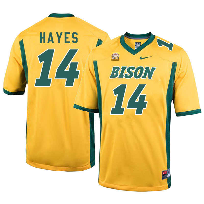 Men #14 Josh Hayes North Dakota State Bison College Football Jerseys Sale-Yellow - Click Image to Close